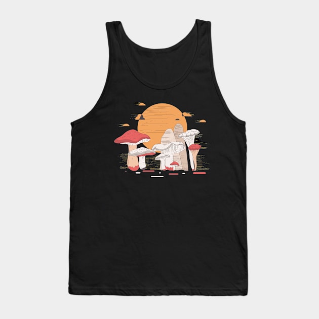 Magic Mushrooms Tank Top by ManulaCo